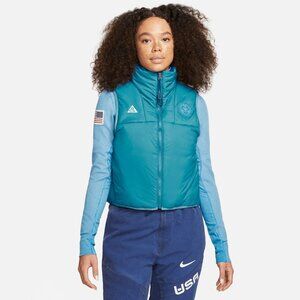 Nike ACG Therma-FIT Team USA Packable Insulated Vest Blue Women's Size Medium